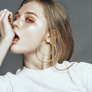 Urban Outfitters Jewelry - Double Layer Circle Hoop Earrings Urban Outfitters Jewelry - Double Layer Circle Hoop Earrings